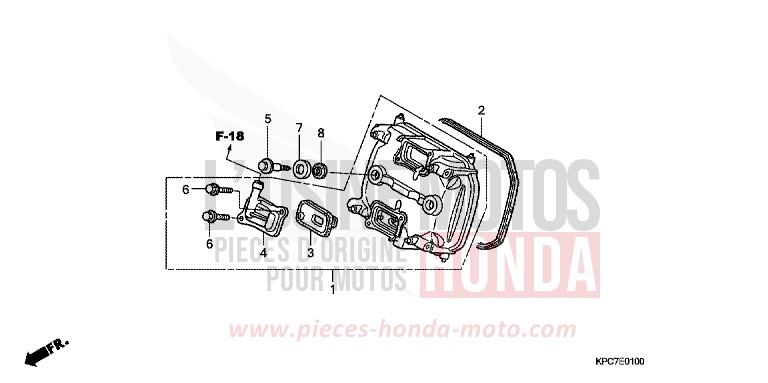 FRONT CYLINDER HEAD COVER for Varadero 125 SPANGLE SILVER METALLIC (NHA49) from 2010